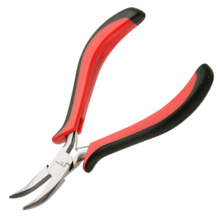 Jieke Mp-5E Toothless Curved Nose Pliers Needle Nose Pliers Mini Needle Nose Pliers Digital Pliers Chromium Vanadium Steel 5 Inches 133mm