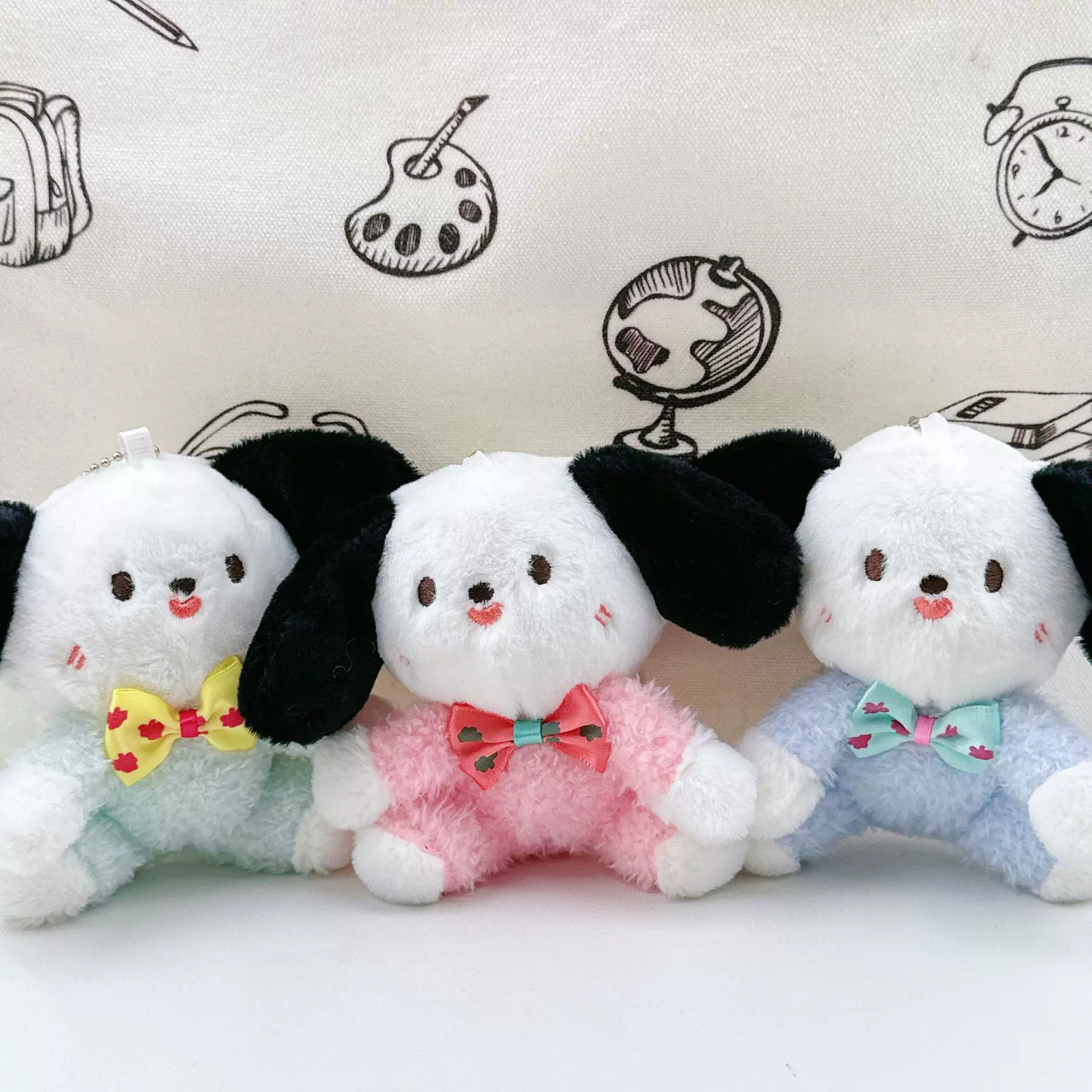 抖音可爱卡通大耳朵库洛兔帕恰小狗毛绒玩偶钥匙扣挂件玩偶女生批