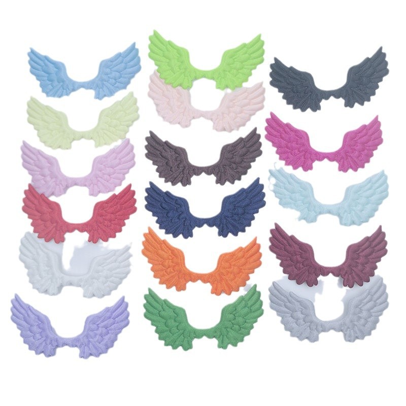 Ultrasonic Fabric Embossed Satin Angel Wings DIY Decorative Cake Clothing Bar Toy Accessories