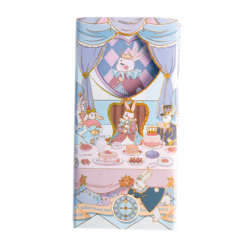 4 배 노트 패드-딸기 티 파티