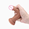 Amazon hot selling small penis, penile egg -free Dildo liquid silicone female masturbation simulation fake dildo