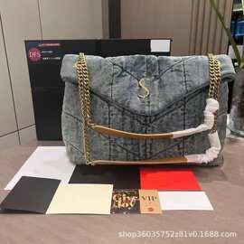 海外会员礼vip gift时尚云朵包斜挎单肩包大容量高质感牛仔腋下包