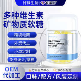 跨境复合多种维生素矿物质软糖oem代工独立包装水果软糖散装批发