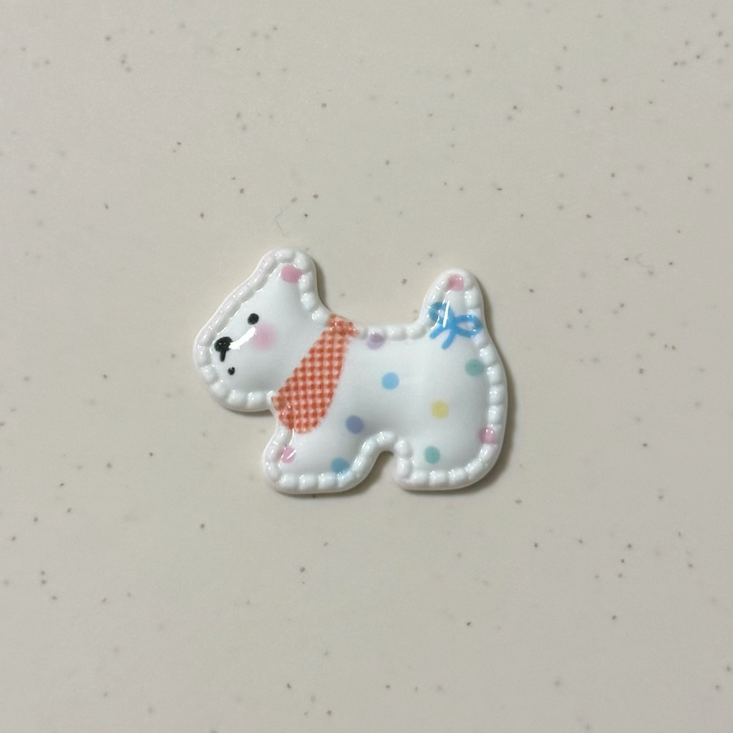 프린트 강아지 [화이트 웨이브 도트]