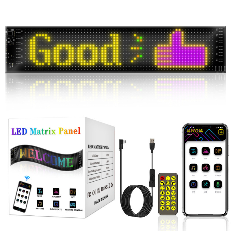 LED フレキシブル ディスプレイ APP Bluetooth 車広告スクリーン車のリアウィンドウ LED ソフト スクリーンフルカラー字幕スクロール スクリーン|undefined