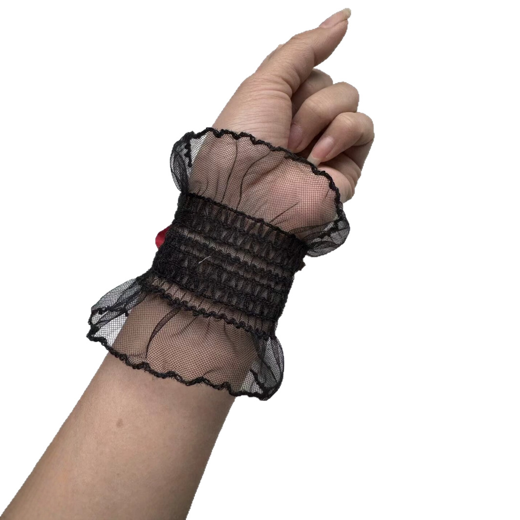 Nueva flor de muñeca de encaje negro Lolita vestido de rosa rojo vino niña bailando muñeca decoración rosa image 6