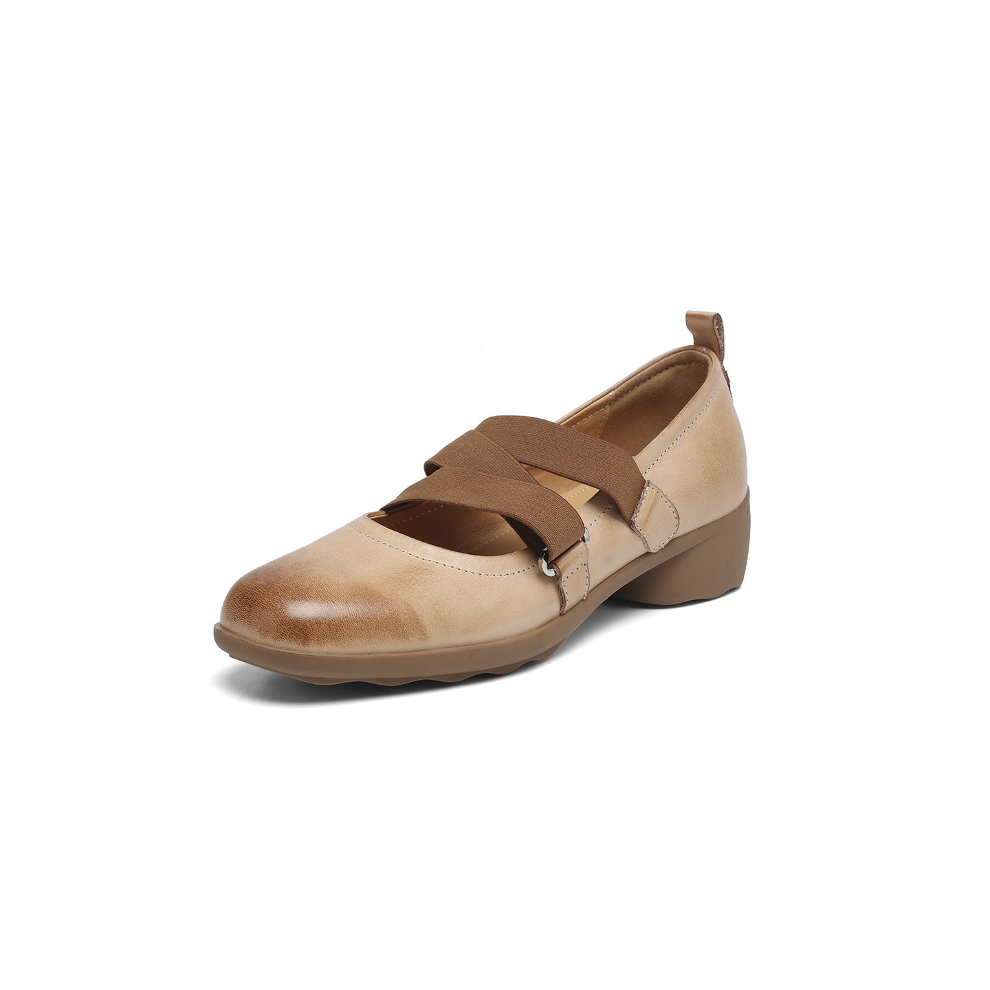 Giày Mary Jane nữ quai ngang gót xuồng 4 cm, phong cách ballet retro — đen