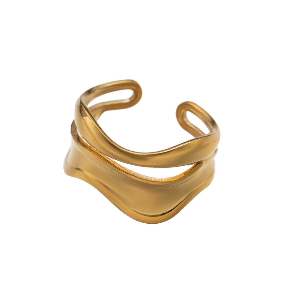 Double Layer Cross Design Ring 5