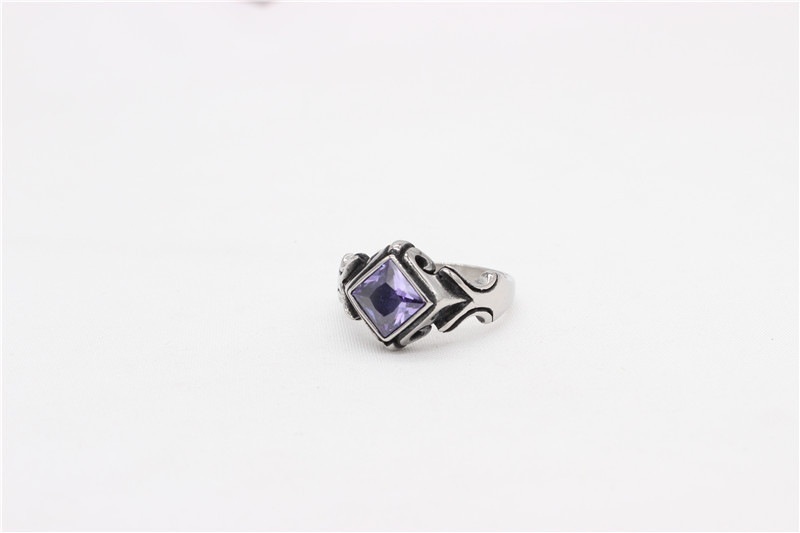 Rings Classification Retro Rhombus Titanium Steel Men's Rings