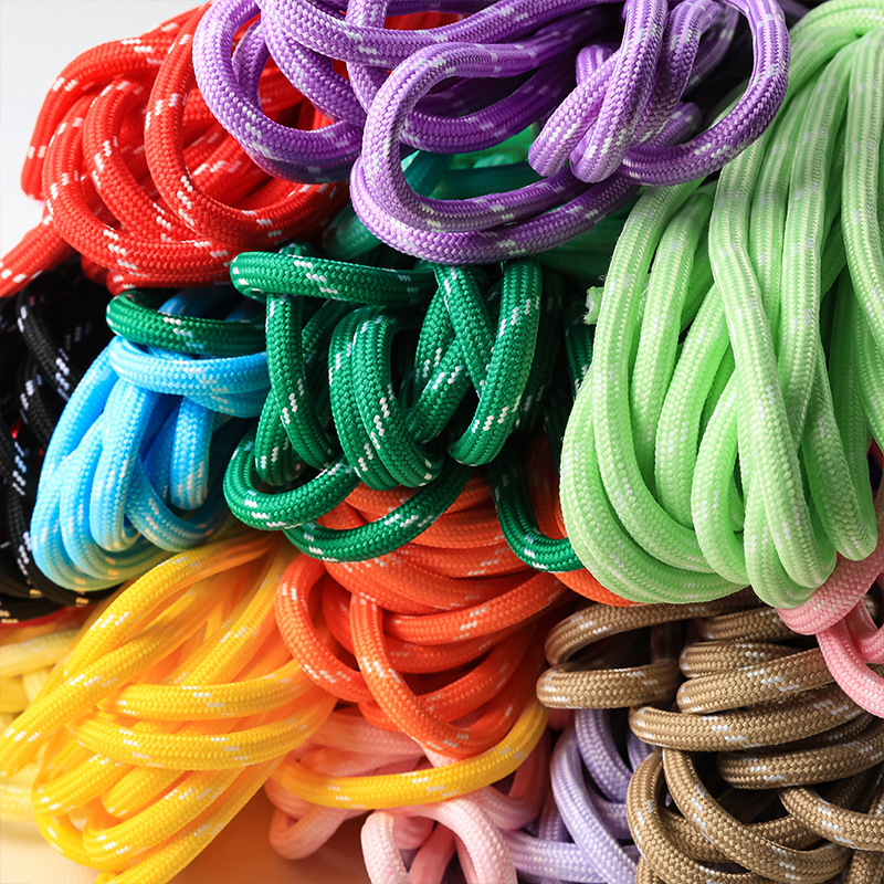 Cuerdas de poliéster coloridas de 5 mm cuerdas redondas cuerdas de agrupación resistentes al desgaste DIY cuerdas tejidas a mano colgante de llaver creativo