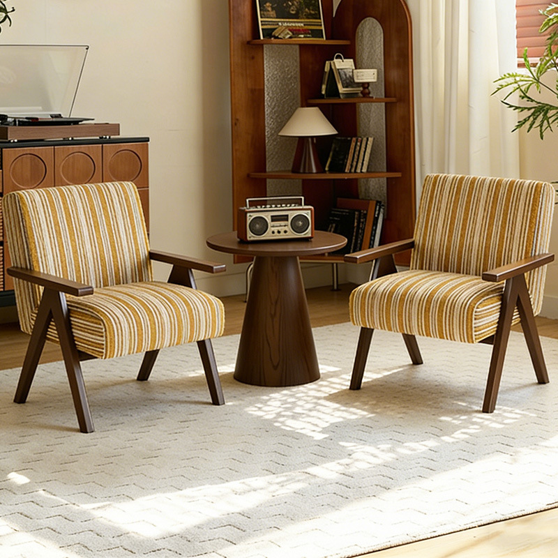 Balcony Leisure Table and Chair Set, One Table and Two Chairs, Three-Piece Set, Small Single Sofa Chair, Lazy Chair, Suitable for Homestays and Hotels