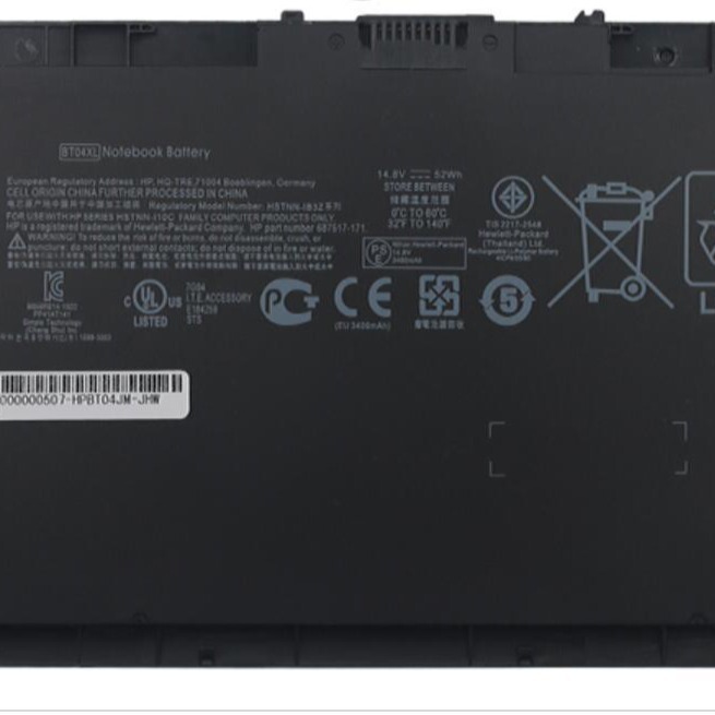 Suitable for Elitebook Folio 9470 9470m 9480m Bt04Xl Battery Suitable for Elitebook Folio 9470 9470m 9480m Bt04Xl Battery
