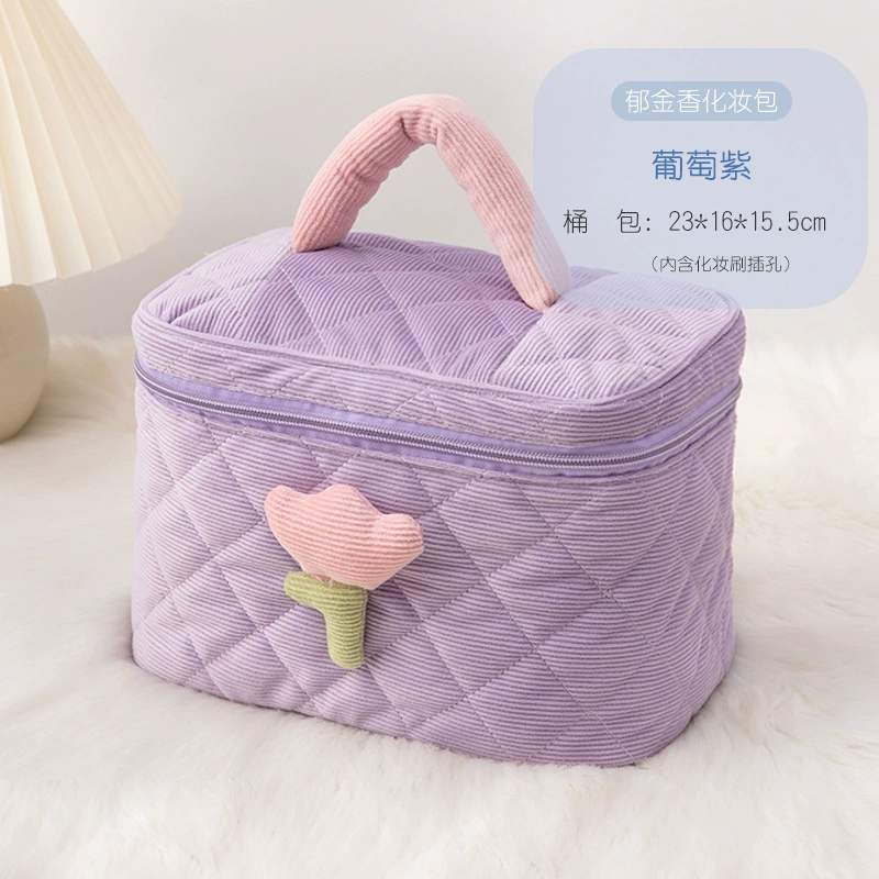 Big high quality handheld capacious cosmetic bag, organizer bag, storage bag, high-quality style
