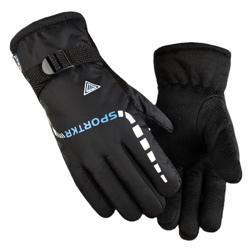 Guantes calientes al por mayor Esquí de invierno de los hombres forrado de lana engrosado coche eléctrico deportes al aire libre motocicleta guantes suministro