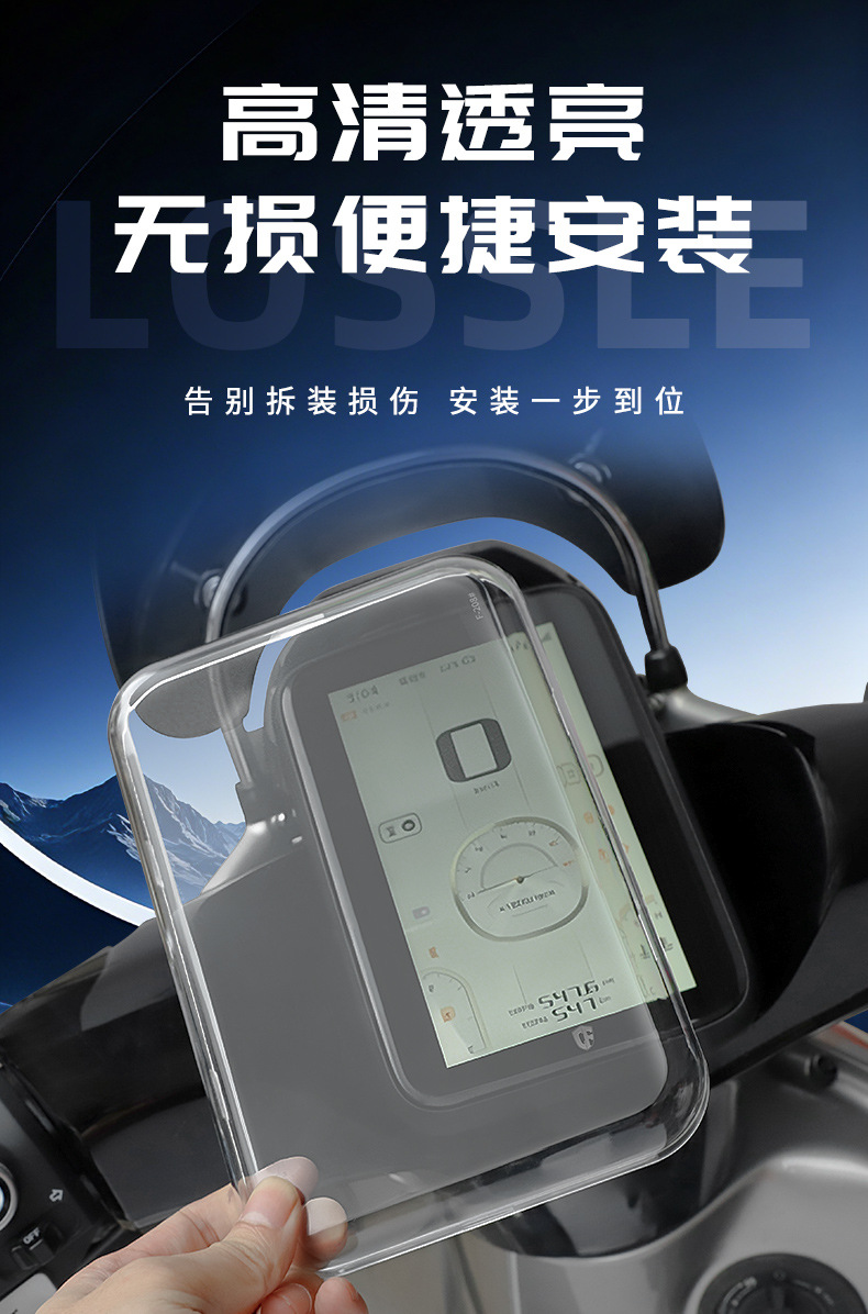 Suitable for Wuyang Honda 26 Model Nwf150 Motorcycle Waterproof Instrument Cover Modified Screen Central Control Protective Shell