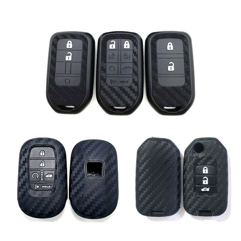 Подходит для Honda Key Set 10 Generation Accord 11 Generation New Civic Fit XRV Binzhi Jade Силиконовая сумка с рисунком из углеродного волокна