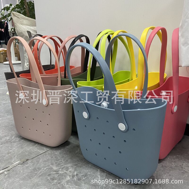 Amazon's Popular Bogg Beach Bag, Large-Capacity Portable Eva Shoulder Bag, Cross-Border New European and American Style Handbag