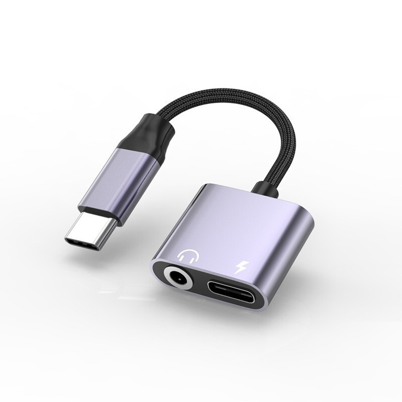 Typec携帯電話オーディオケーブル2 in 1イヤホン変換3.5変換器OTGuディスクはアップル華為を適用する|undefined
