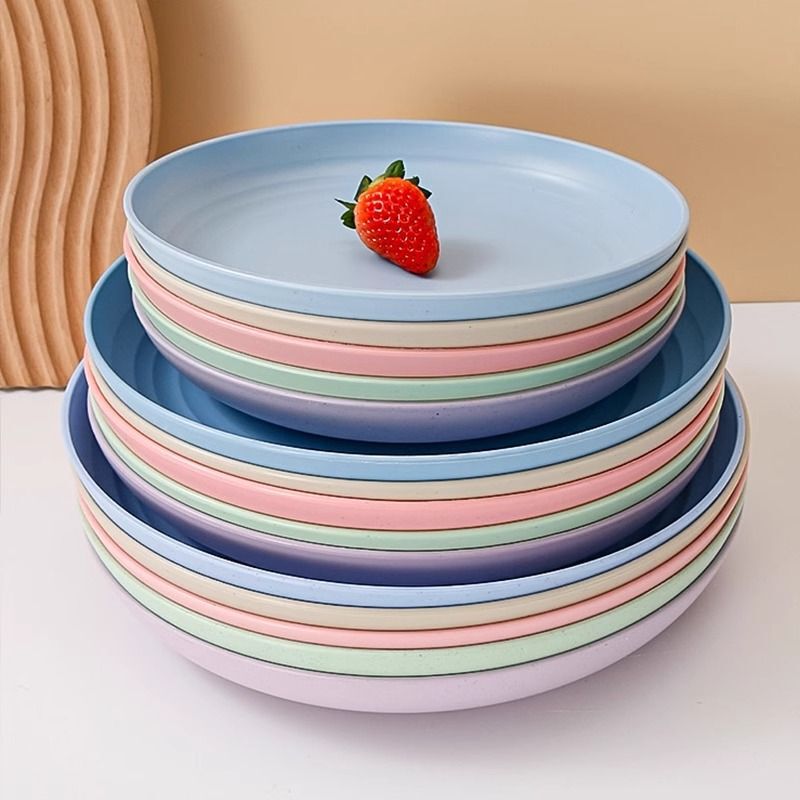 Thickened Disposable Dish Plate Household Food Grade Dinner Plate Tableware Set Cake Party Picnic Supplies
