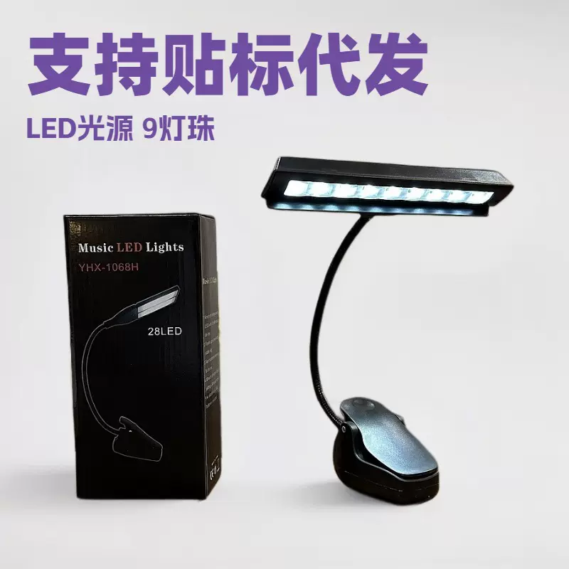 学生专用护眼桌面阅读灯多功能乐谱双头台灯夹子看书灯厂家批发