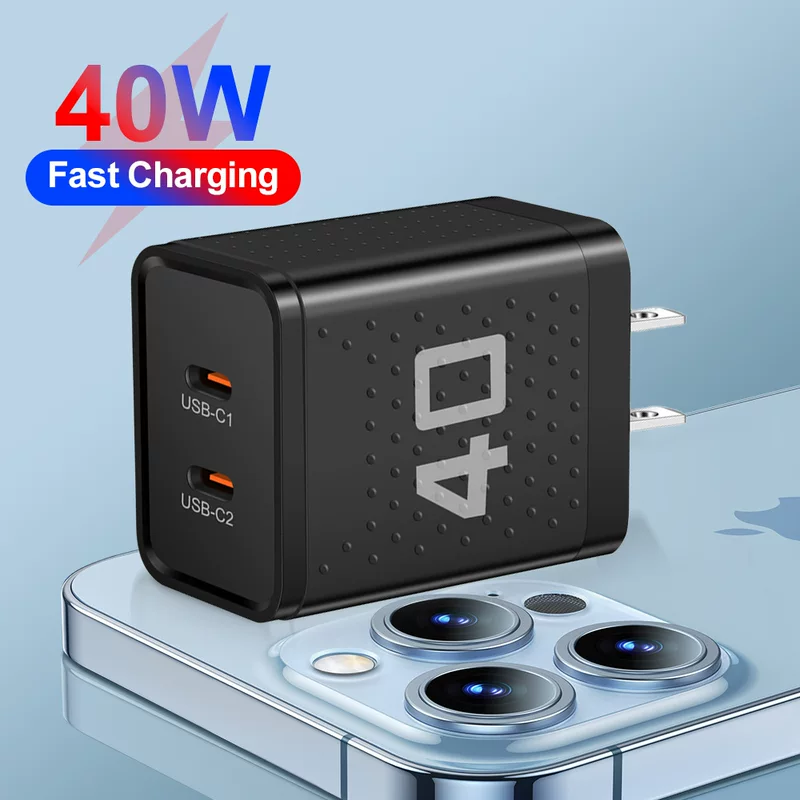 Мобильный телефон, зарядка для путешествий, оптом, 40W