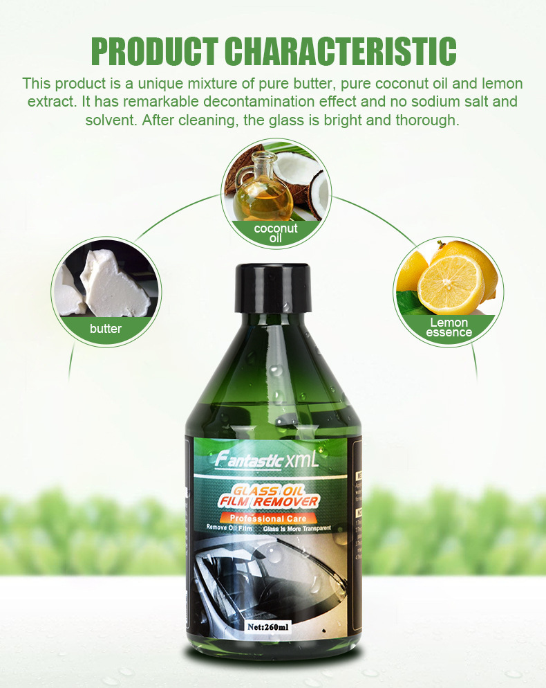 Oil film cream cleaning agent oil film cleaning agent car window windshield oil film remover car foreign trade English