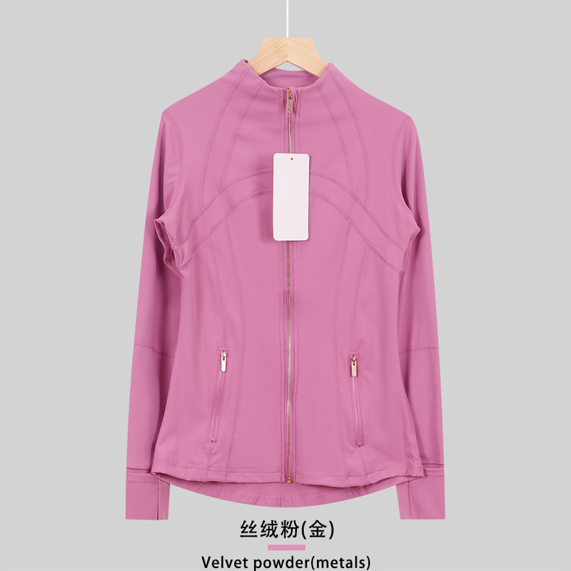 LULULACIE立领夹克金拉链DF外套上衣长袖女士健身运动跑步瑜伽服|undefined
