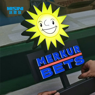 Foreign Trade Sunflower Desktop Luminous Character Dimming Table Top Charging Advertising Luminous Word Acrylic Metal Luminous Sign