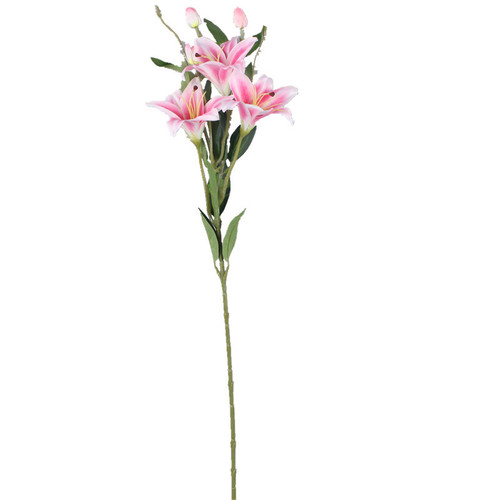 6 Lilies Home Decor Lilies Wholesale Wedding Photography Props Fragrant Lily Artificial Flower Simulation Flower