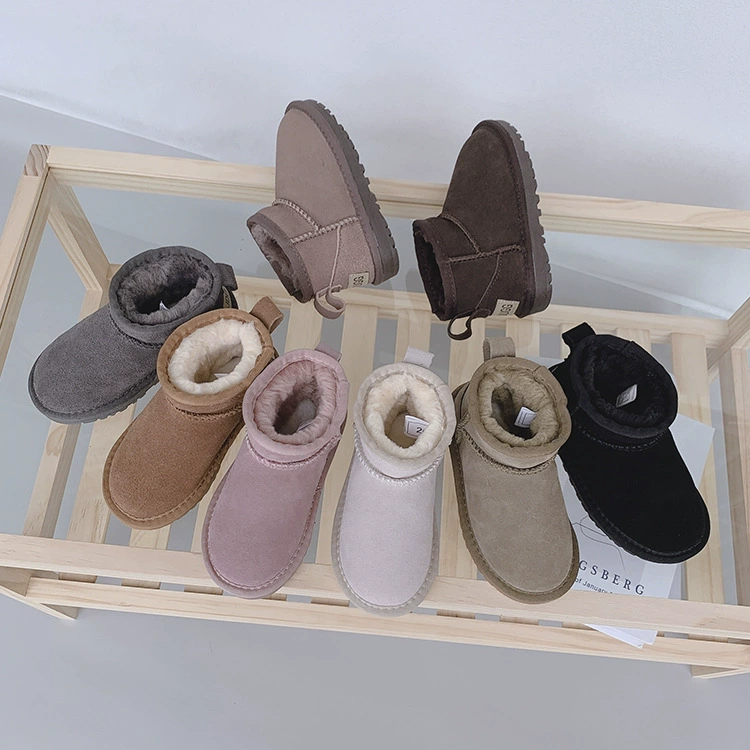 JDUUGG2023 новые зимние сапоги, мужская и женская теплая детская обувь, толстые Нескользящие Детские хлопковые сапоги на флисовой подкладке