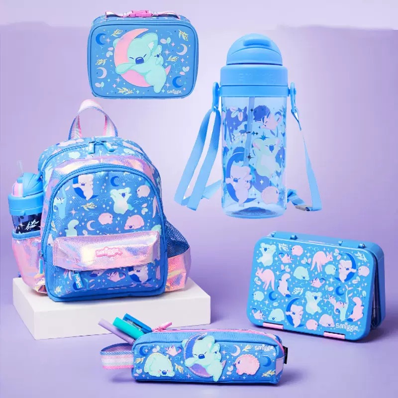 Australia Smiggle mochila pequeña mochila de bebés para estudiantes de jardín de infantes tazas de agua para estudiantes de escuela primaria paquete de comidas de aislamiento para niños