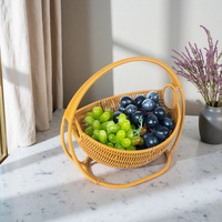 网红小猫摇摇篮仿藤编水果篮子摇摆家用编织框客厅零食糖果塑料篮
