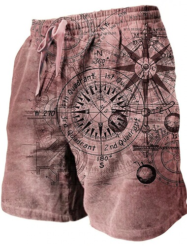 Summer 3D digitally printed shorts, personalized pattern design, comfortable, breathable, fashionable, casual and light