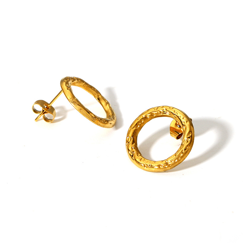 304 Stainless Steel Material Geometric Pattern All Seasons Season Women's Gender PVD Coated Real Gold Plated 18K Gold Geometric 304 Stainless Steel Retro Modern Style Waterproof Non Tarnish Bracelets Earrings Necklace