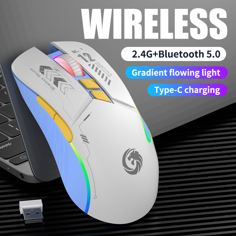 무선 듀얼 모드 버전 - 파란색과 흰색 + 원래 사진 칩