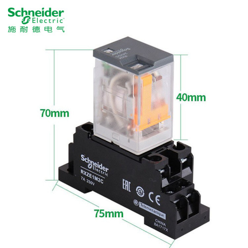 Schneider RXM small intermediate relay with base 220v plug-in 8-pin 14-pin DC24V relay