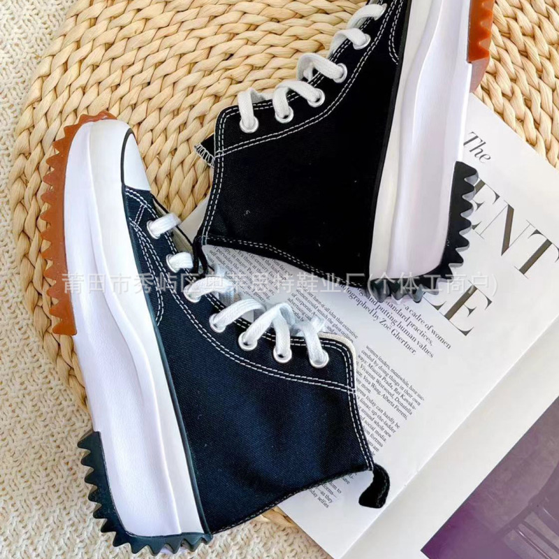 Putian Shoes Converse Run Star Hike Canvas Shoes High and Low Top Retro Thick-Soled Height-Increasing Sneakers