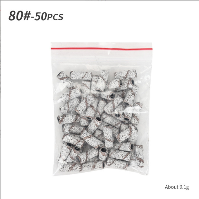 Anillo de arena de manicura pequeño rodamiento mini con anillo de arena de 3 mm anillo de arena de cabeza de pulido 50pcs / pack