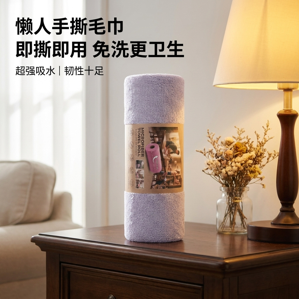 跨境一次性厨房专用懒人洗碗巾家务清洁手撕抹布多功能吸水抹布