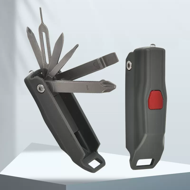 5合1多功能便捷式折叠工具不锈钢组合工具家用卡针螺丝工具卡