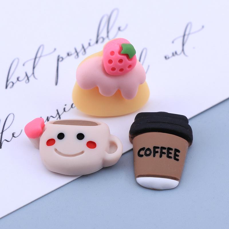 Nuevo amor creativo café goteo aceite helado DIY teléfono móvil Shell crema pegamento resina accesorios al por mayor