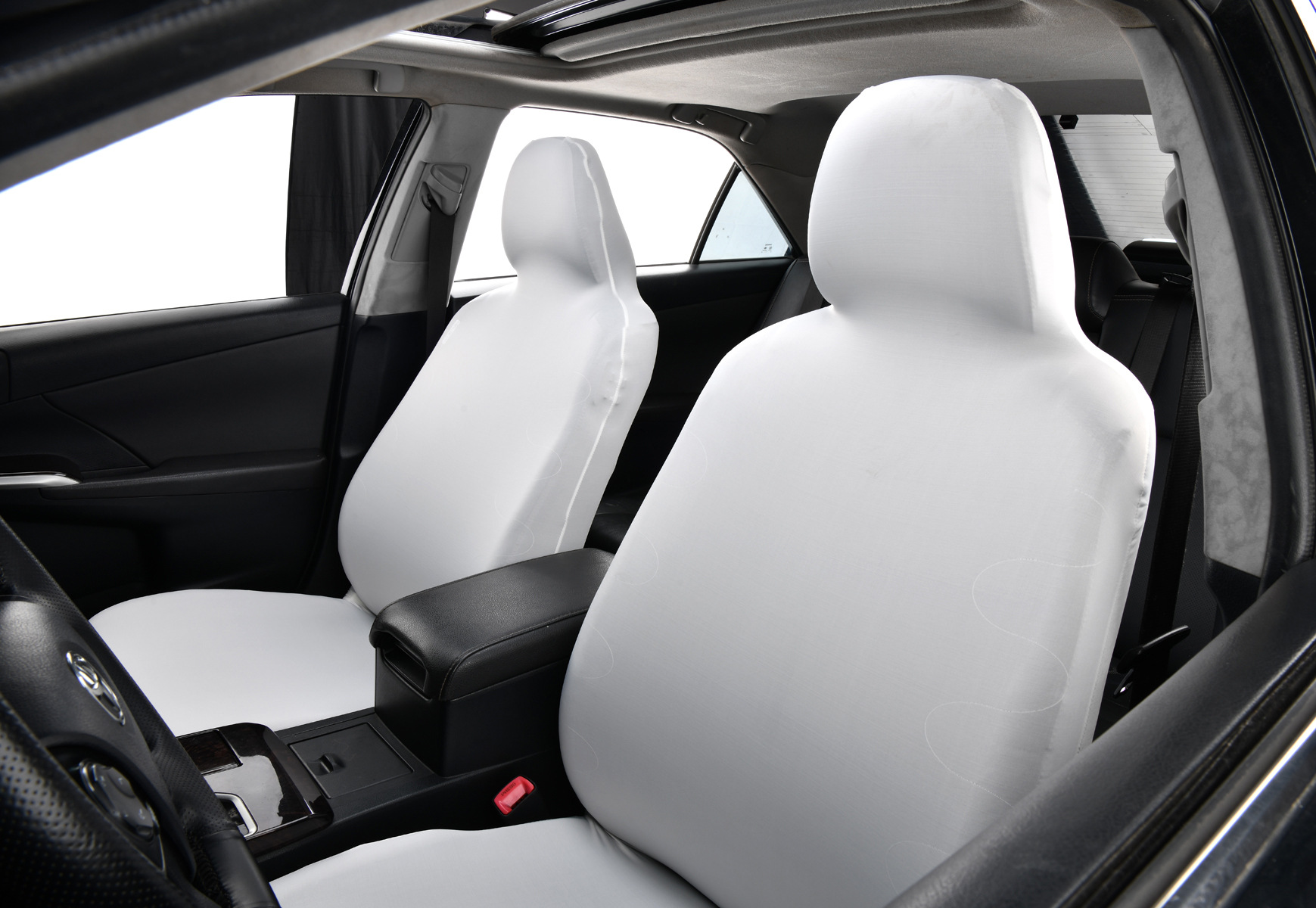 Ice Silk Elastic Non-Slip Car Seat Cover, Cooling B-Style Front Seat Single Universal Type Dustproof Car Seat Cover
