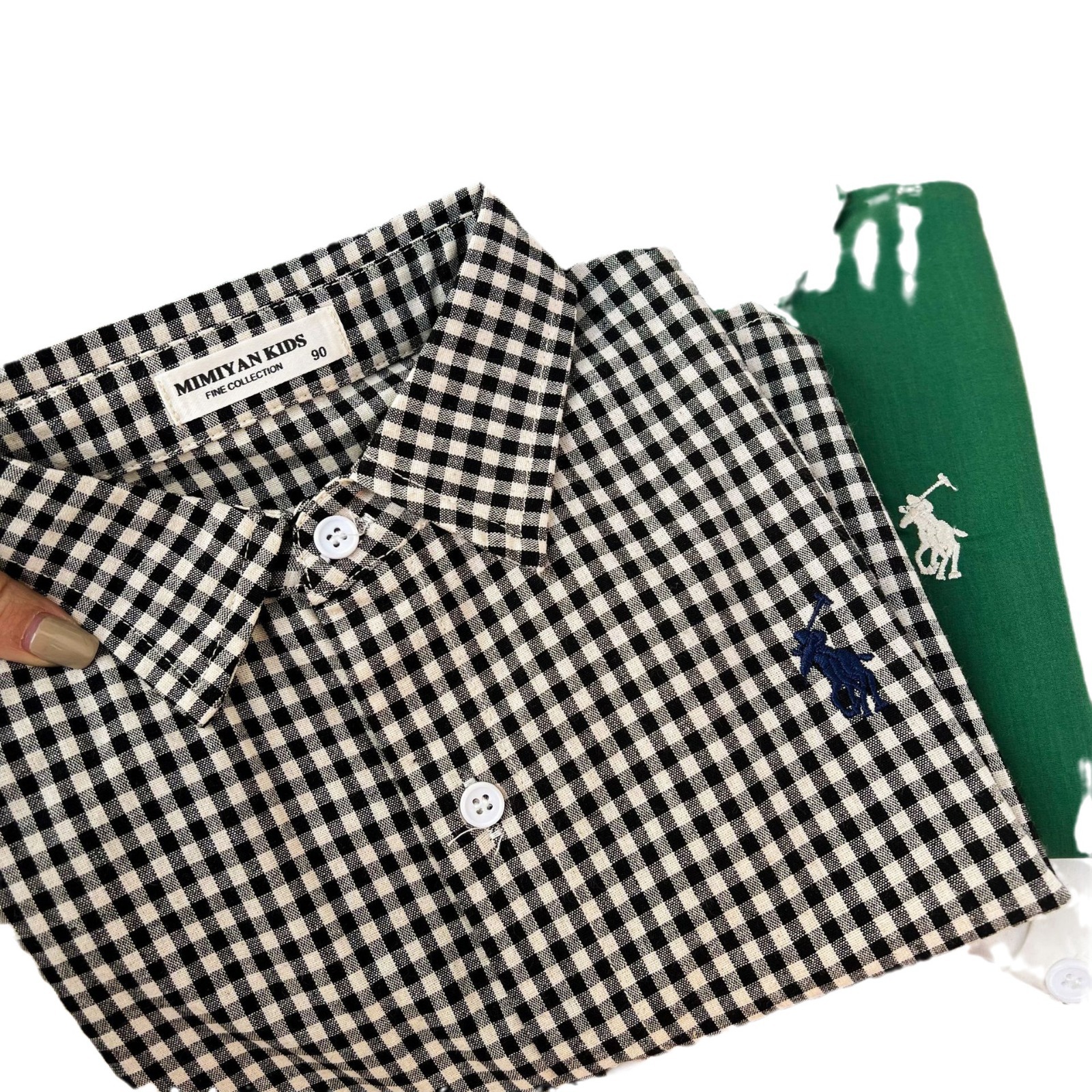 Limón salado siete otoño camisa a cuadros de algodón para niños bebé algodón coreano solapa chaqueta fina de primavera y otoño para niñas