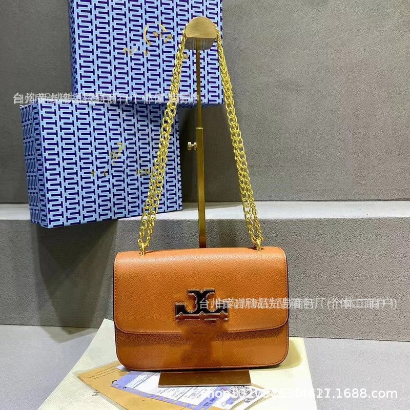 2025新款春夏TB时尚简约女包金属链条小金砖单肩豆腐包斜挎小方包|undefined