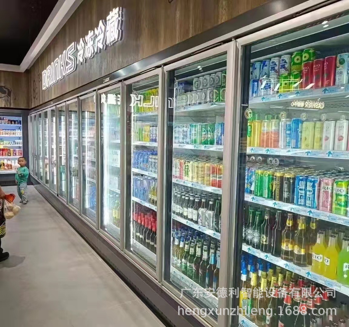 实力厂家生产超市饮料冷藏展示冰柜便利店冰箱多门冷柜安装-阿里巴巴