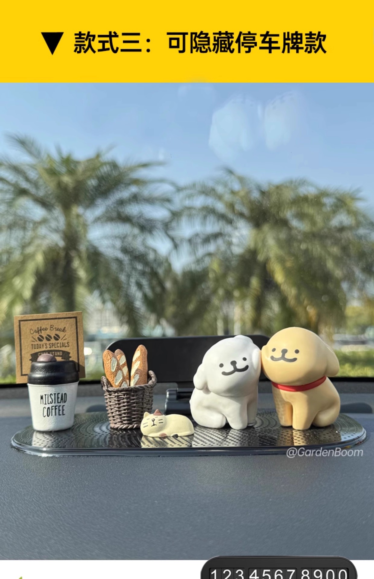 Cross-Border Car Ornaments, Interior Decoration, High-End Light Luxury Women's Car Accessories, Car Center Console Cute Supplies
