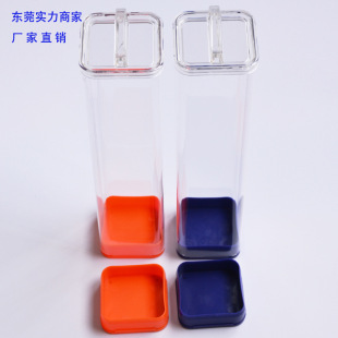 Dongguan factory direct high transparent PETG packaging square tube PET tube environmental protection with lid gift toy packaging