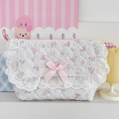 クロスボーダーピンクローズ恋人クロスボディバッグ高価値新鮮で甘い花柄レースガールユニバーサル収納バッグ