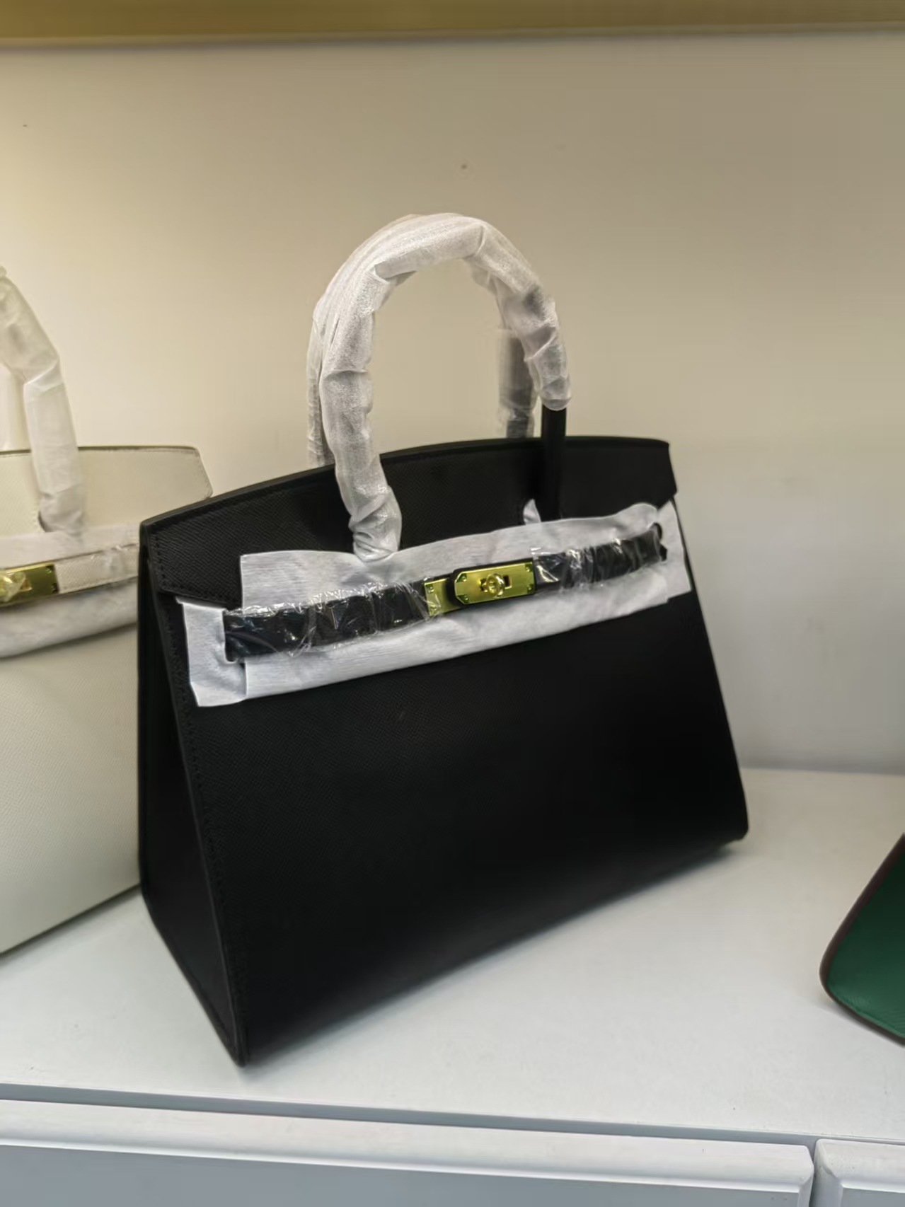 Platinum Bag Palm Print Women's Bag Shaped Bag Fashionable Large Capacity 25/30cm Commuter Shoulder Crossbody Bag Handbag