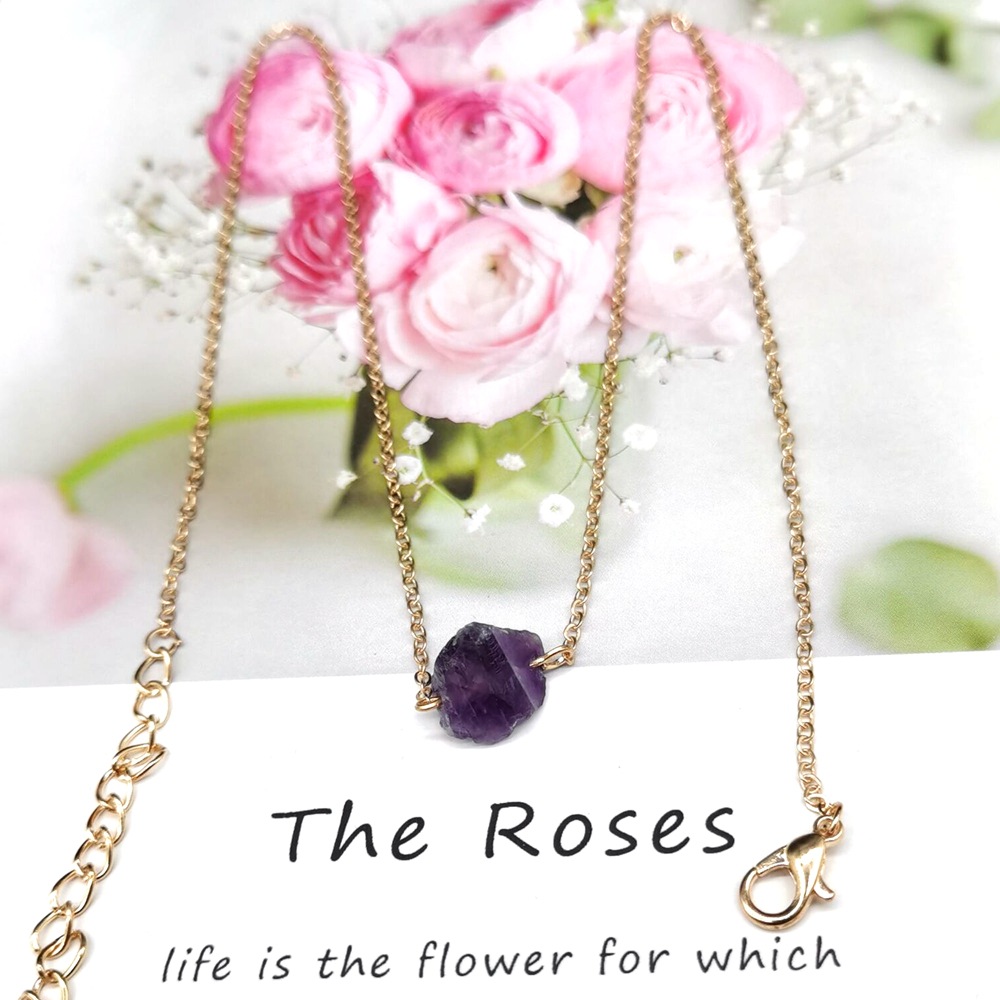 Fashion Geometric Agate Plating Natural Stone Necklace 1 Piece